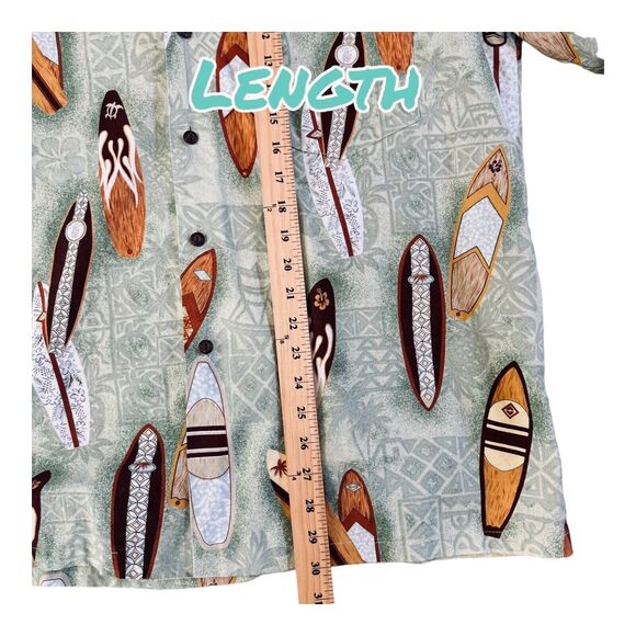 Vintage Ho Aloha Hawaiian Shirt Mens XL Tropical Surfboard Tiki Vacation 90s Y2K - Picture 8 of 9